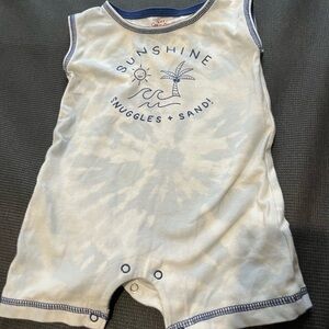 Cat & Jack Baby Romper with Navy Trim